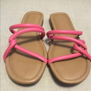 Madewell Bright Pink Strappy Sandals, Size 9.5